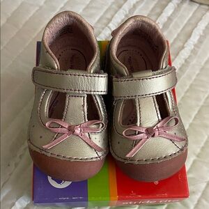 Stride Rite Metallic and Pink Baby Shoes